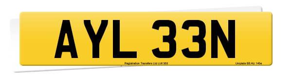 Registration number AYL 33N